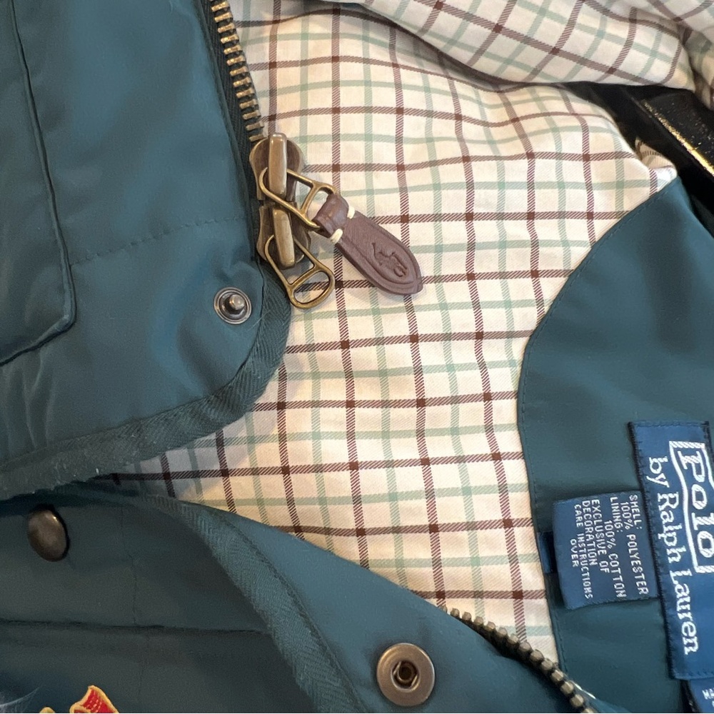 Vintage Polo Ralph Lauren Bleecker Vest Men’s Small Green Hunter Jumper Logo - Picture 15 of 16